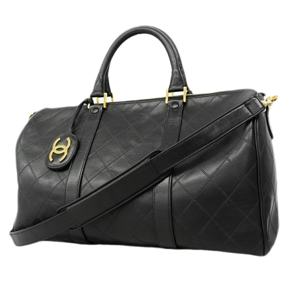 Chanel Bag - Boston Bicolore Leather Black Women's